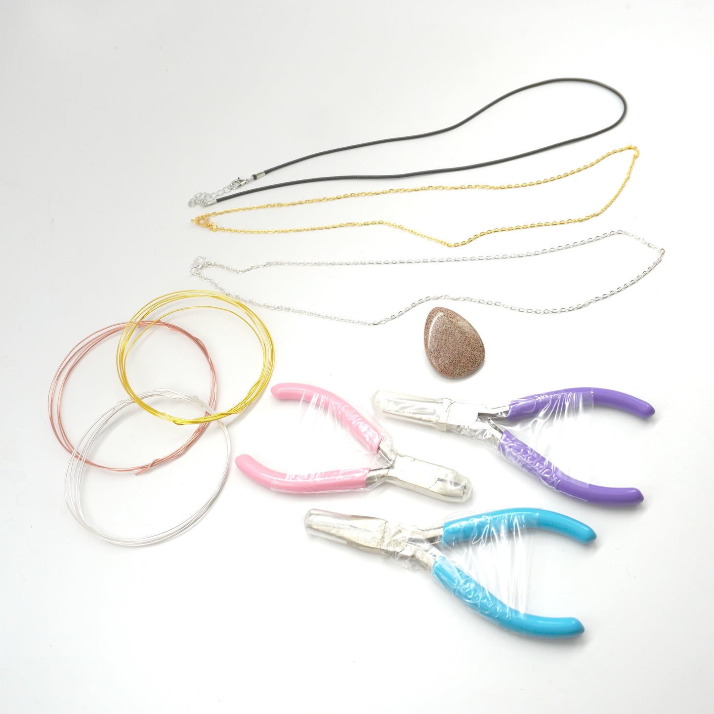 Dino Bone Gemstone Pendant Wire Wrapping Kit