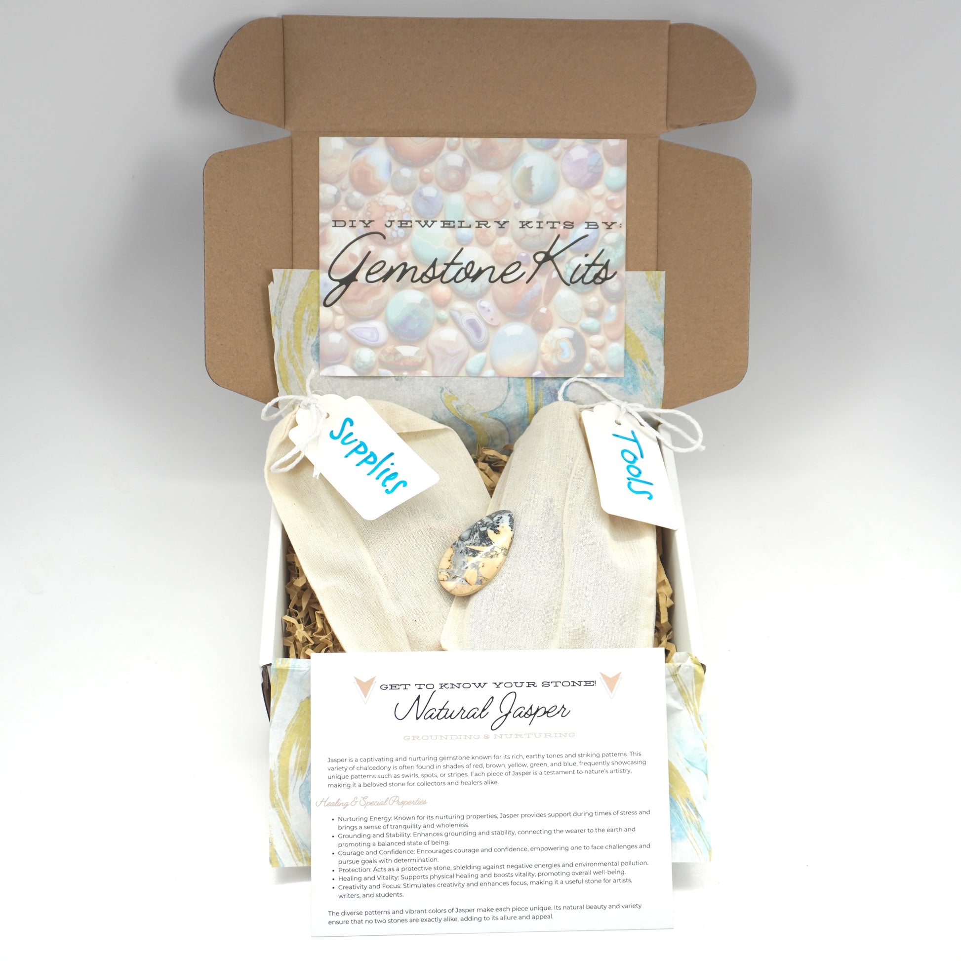 Jasper Gemstone Pendant Wire Wrapping Kit – Gemstone Kits